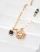 Natural pearl water herb agate zircon necklace