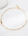 S925 Silver Simple Natural Pearl Malachite Necklace