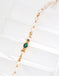 S925 Silver Simple Natural Pearl Malachite Necklace