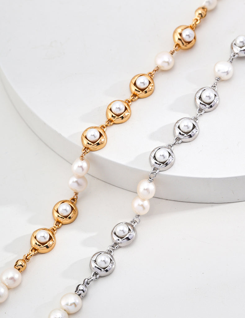 S925 Silver Natural Pearl Bracelet